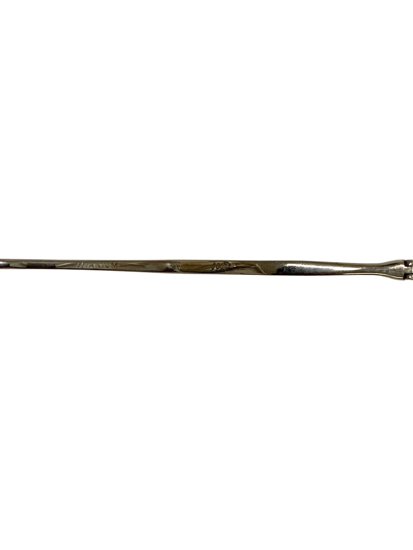 フォーナインズ S-208T メガネ シルバー メタルフレーム ハーフリム スクエア ITZPPO8Z9BJZ