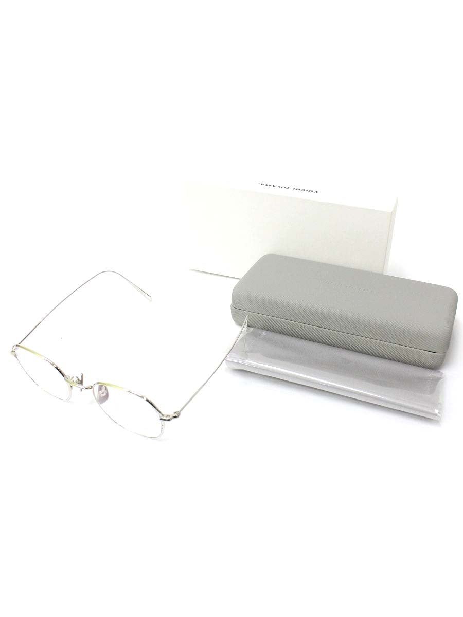 ユウイチトヤマ U-103 メガネ シルバー メタルフレーム フルリム ボストン IT3LNNV6BZGG