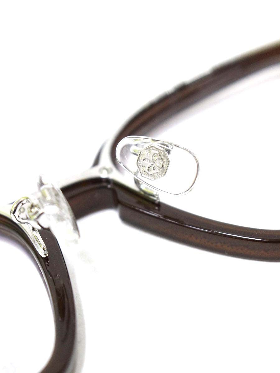 中村勘三郎 KN-2541 C-2 オールシープホーンモデル メガネ ブラウン セルフレーム フルリム ウェリントンシェイプ ITU391EW29X4