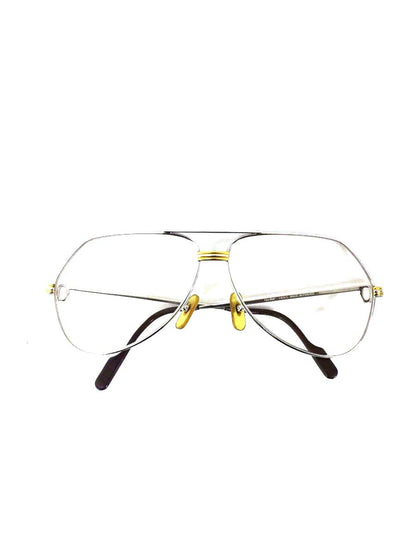 カルティエ メガネ シルバー トリニティ メタルフレーム フルリム ティアドロップ IT0R71XO62G4