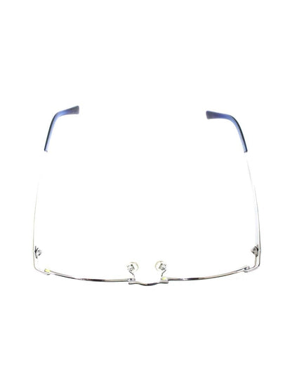 ポリス VPL174J メガネ シルバー/ブルー メタルフレーム ハーフリム スクエア ITZI4DKLWRXO