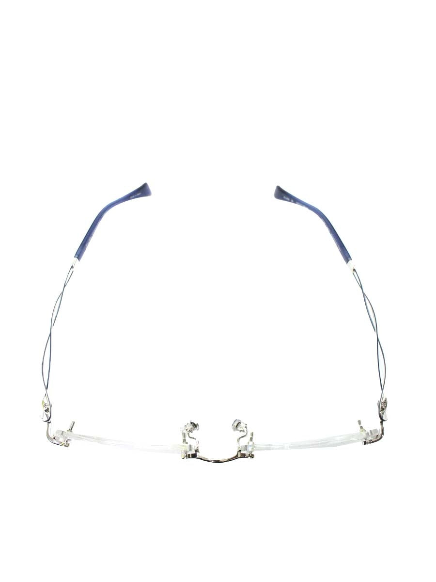 ラインアートシャルマン XL1638 メガネ ブルー コンビフレーム リムレス オーバル ツーポイント ITWUL0Q4N0O4