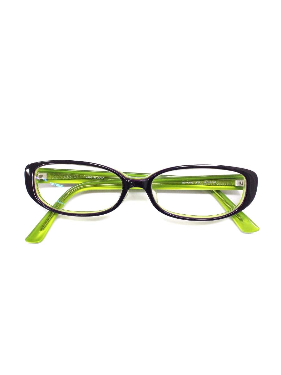 グッチ GG9062J メガネ グリーン/パープル ロゴマーク入 IT91QTNUWILC