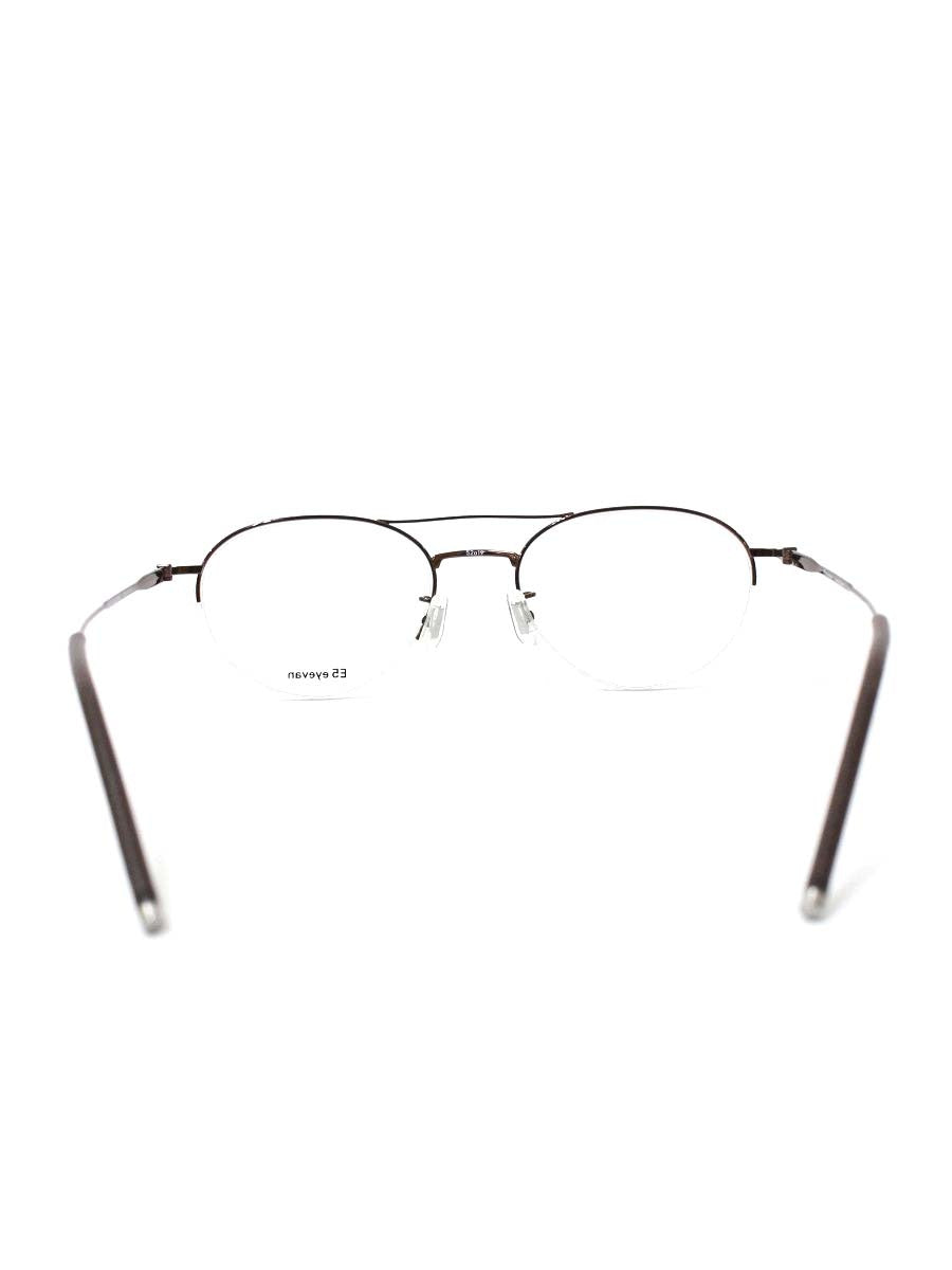イーファイブアイヴァン ｍ23 メガネ ブラウン メタルフレーム ハーフリム ツーブリッジ IT1KTBIO9Y18