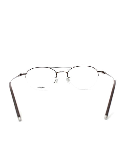 イーファイブアイヴァン ｍ23 メガネ ブラウン メタルフレーム ハーフリム ツーブリッジ IT1KTBIO9Y18