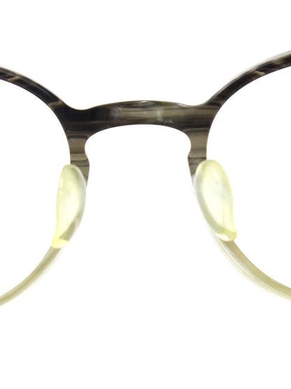 フォーナインズ NPM-17 メガネ スモークササ/アンティークシルバー プラスチック チタン コンビフレーム フルリム ボストン ITK25MU3JXEI