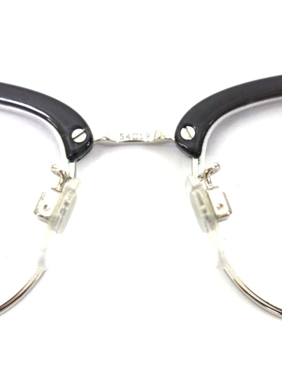 バーバリー B2424-D 4112 メガネ ブラック/シルバー コンビフレーム フルリム サーモントブロー スクエアシェイプ IT25GUIA3LTD