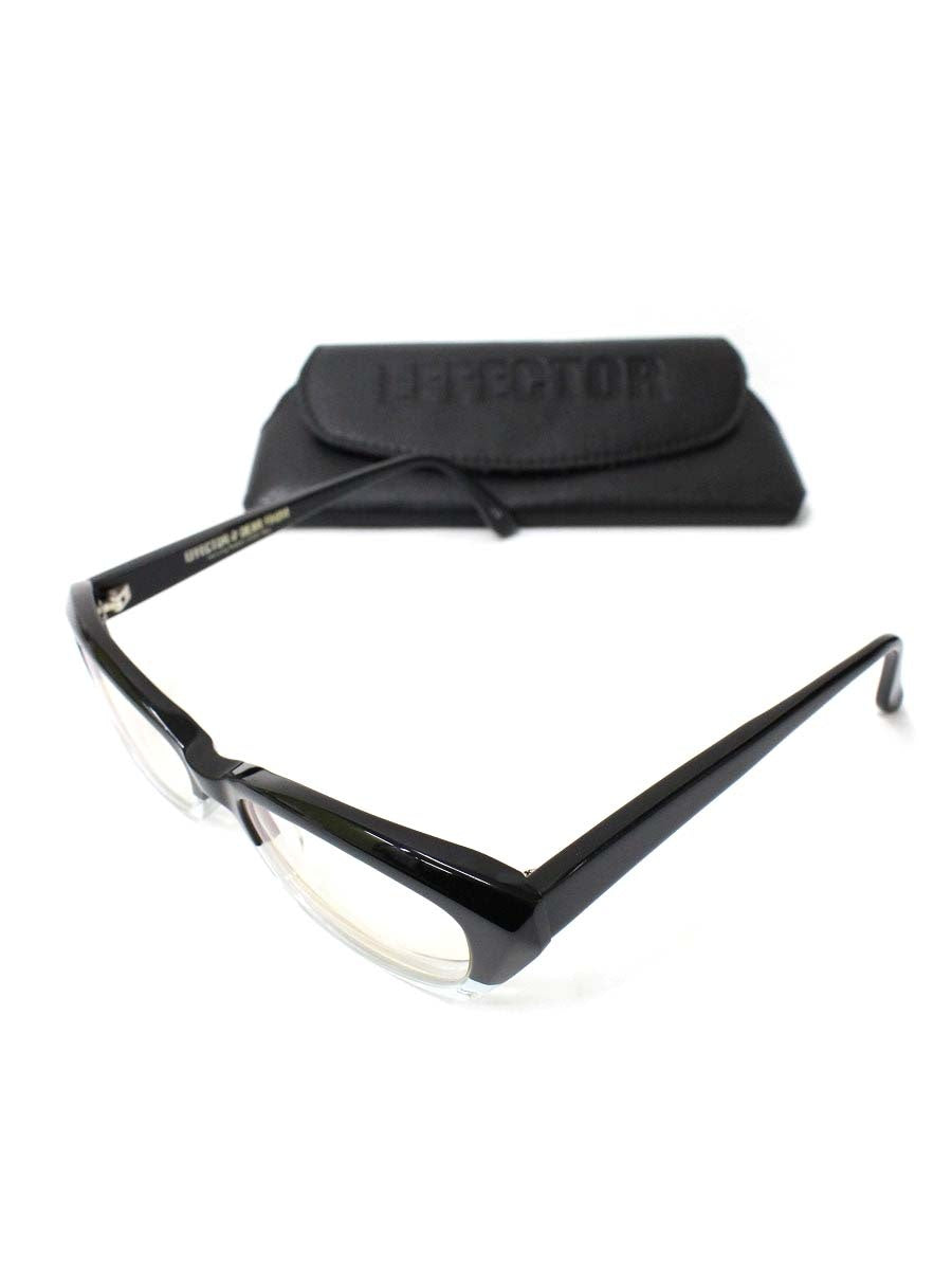 エフェクター jack ジャック メガネ ブラック/クリア セルフレーム スクエア IT24IYGEYCIF