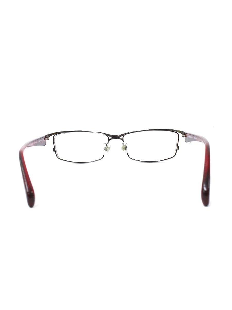 サムライ翔 SS-T25 メガネ ガンメタル/ダークレッド 智 コンビフレーム スクエア IT9H055OVBSU