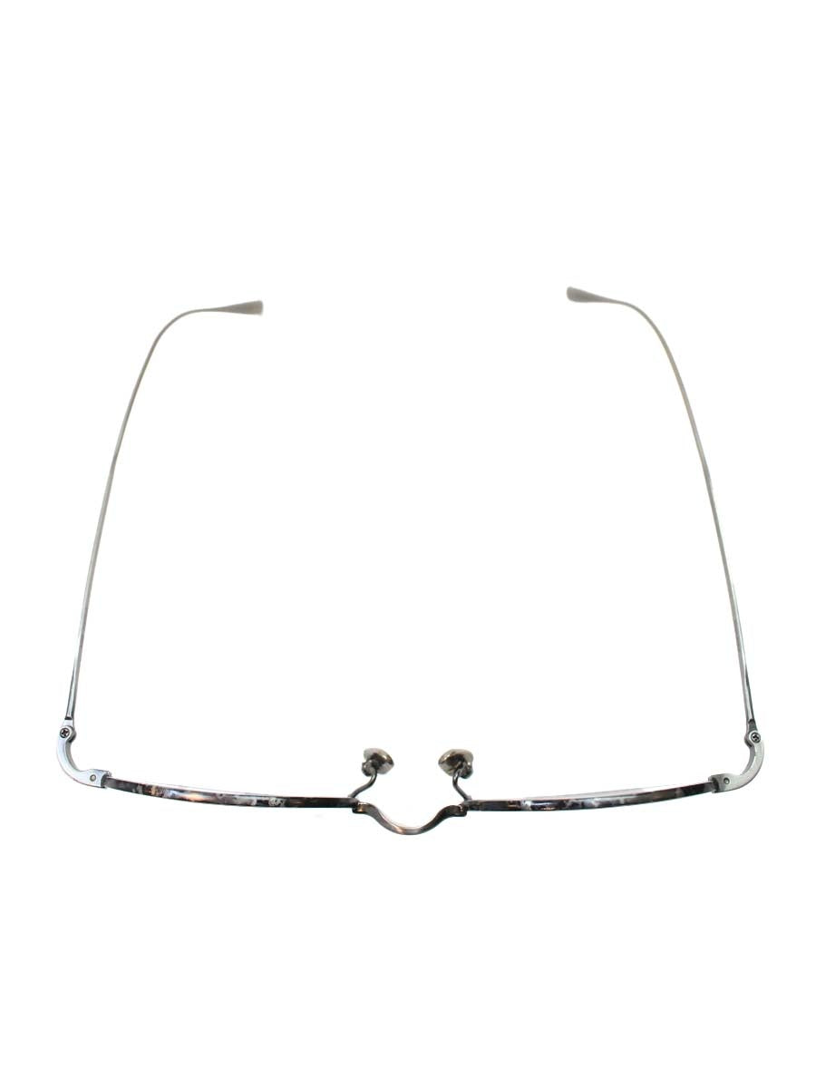 MEE EYEWEAR メガネ ブラック/シルバー Short Story メタルフレーム フルリム ラウンドシェイプ ITGN229CDCA8
