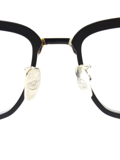 ドメスティックインターナショナル DI-1006 メガネ ブラック/シルバー メタルフレーム フルリム スクエアシェイプ ITN5491EC4N8