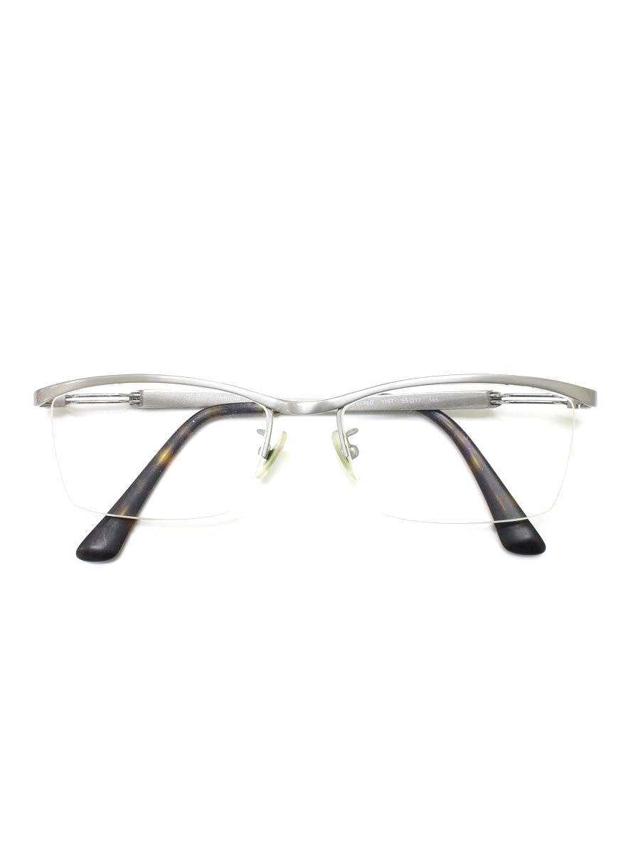 レイバン RB8746D メガネ シルバー メタルフレーム ハーフリム（ナイロール）スクエア ITJDJQJ0WU62