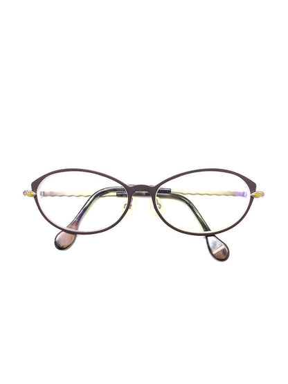 アキット mel2 メガネ ブラウン/マスタード メタルフレーム フルリム オーバル col.KMB ITU8XC0P5D54