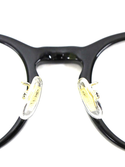 金子眼鏡 セルロイドシリーズ KC-58 BLS メガネ ブラック/ゴールド 飾り丁番 ボストンフレーム IT8MVS8TKW18