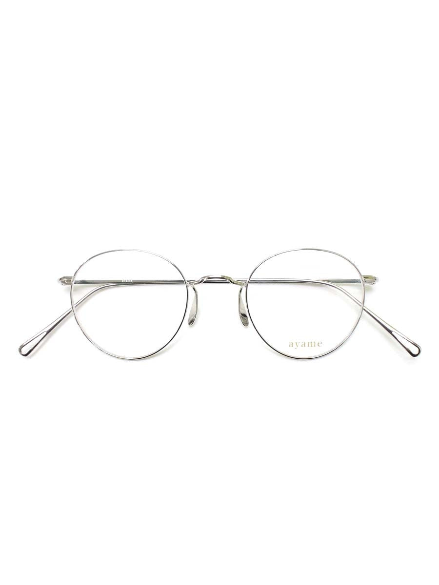 ayame（アヤメ） MANRAY 46 メガネ シルバー チタン IT4WSDZG9S46