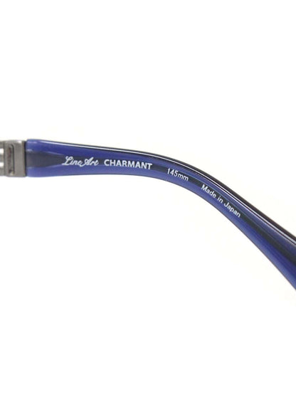 ラインアートシャルマン Forte XL1826-GR メガネ シルバーグレー/ネイビー コンビフレーム ハーフリム スクエア ITEW8JX3M82M