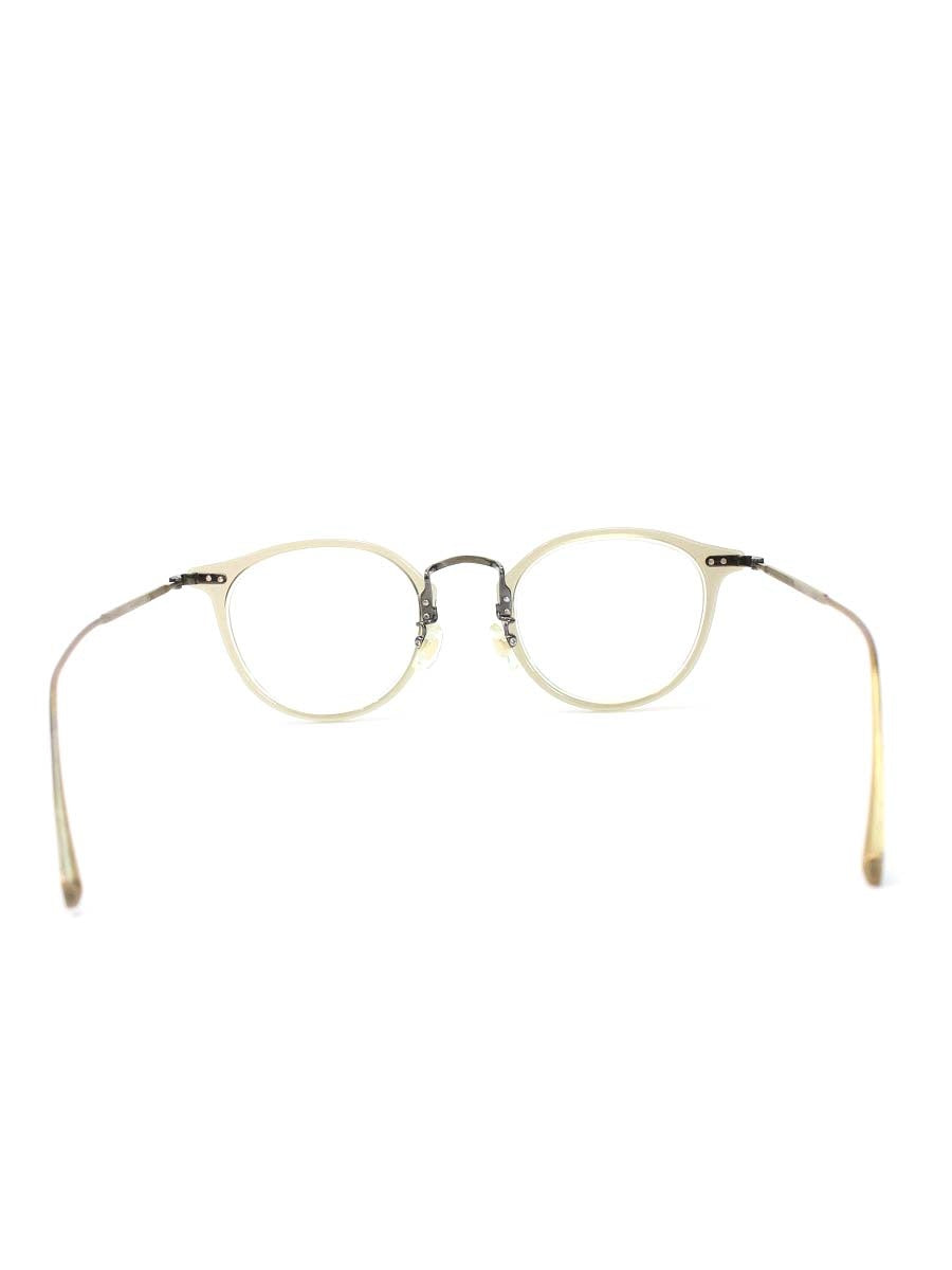 金子眼鏡 designed by UNITED ARROWS Logan メガネ ベージュ コンビフレーム フルリム ボストンシェイプ IT4LPIHYLP1E