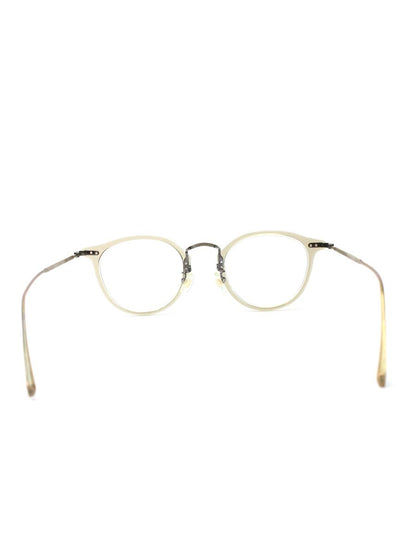 金子眼鏡 designed by UNITED ARROWS Logan メガネ ベージュ コンビフレーム フルリム ボストンシェイプ IT4LPIHYLP1E