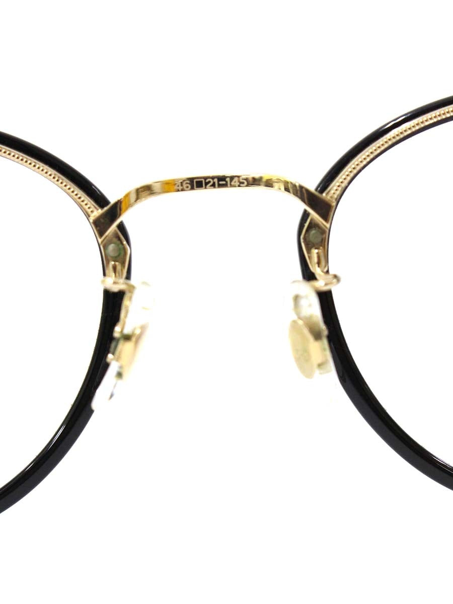アイヴァン Acosta メガネ ブラック/ゴールド コンビフレーム フルリム ボストン ITUEDEIQDR5W