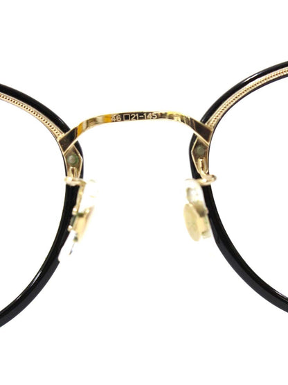 アイヴァン Acosta メガネ ブラック/ゴールド コンビフレーム フルリム ボストン ITUEDEIQDR5W