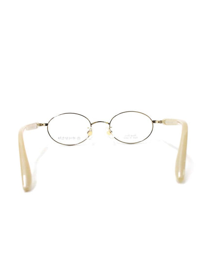 中村勘三郎 KN-2674 メガネ ベージュ/ルナゴールド コンビフレーム フルリム オーバルシェイプ ITBJ166AQ66S
