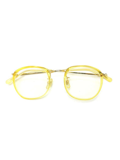 白山眼鏡店 眼鏡 イエロー/ゴールド メタルフレーム フルリム ウェリントン IT0H5YHP7WFG