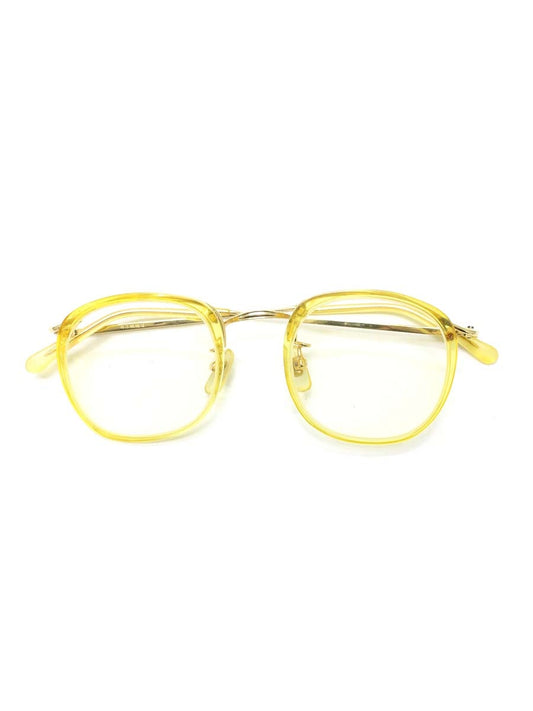 白山眼鏡店 眼鏡 イエロー/ゴールド メタルフレーム フルリム ウェリントン IT0H5YHP7WFG
