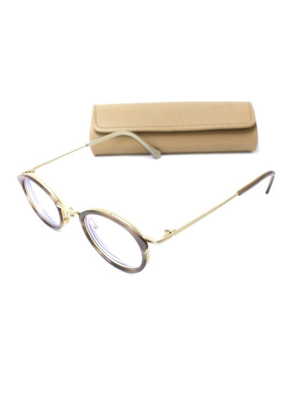 アキット eti3 メガネ ブラウン/ベージュ コンビフレーム フルリム オーバル ITYRNFIF4KA4