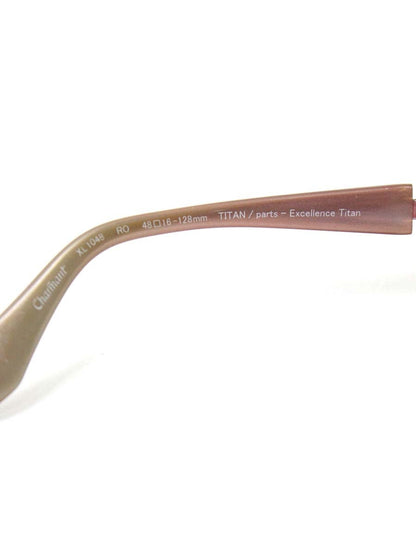 ラインアートシャルマン XL-1048-RO メガネ レッド チタンフレーム フルリム オーバル IT5B3QI7QZES