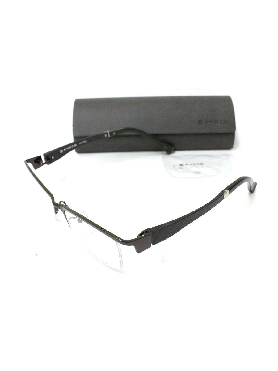 中村勘三郎 KN-2550 メガネ ブラウン/ブラック/グリーン コンビフレーム ハーフリム スクエア 七宝モダンカラー IT4HO25MUAJ0