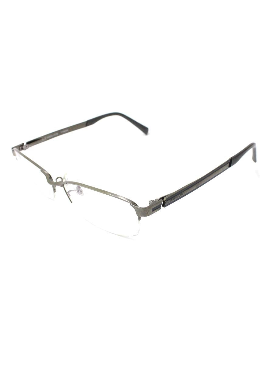 ポリス VPL911J メガネ シルバー/グレー メタルフレーム ハーフリム（ナイロール）スクエア IT98B0Z0N0HZ