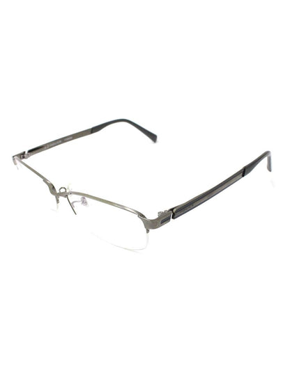 ポリス VPL911J メガネ シルバー/グレー メタルフレーム ハーフリム（ナイロール）スクエア IT98B0Z0N0HZ