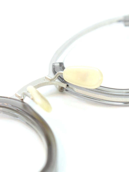 マサヒロマルヤマ monocle MM-0055 メガネ No.3 Clear gray / Silver アシンメトリー コンビフレーム フルリム ボストンシェイプ ITV9NGV7RRKM