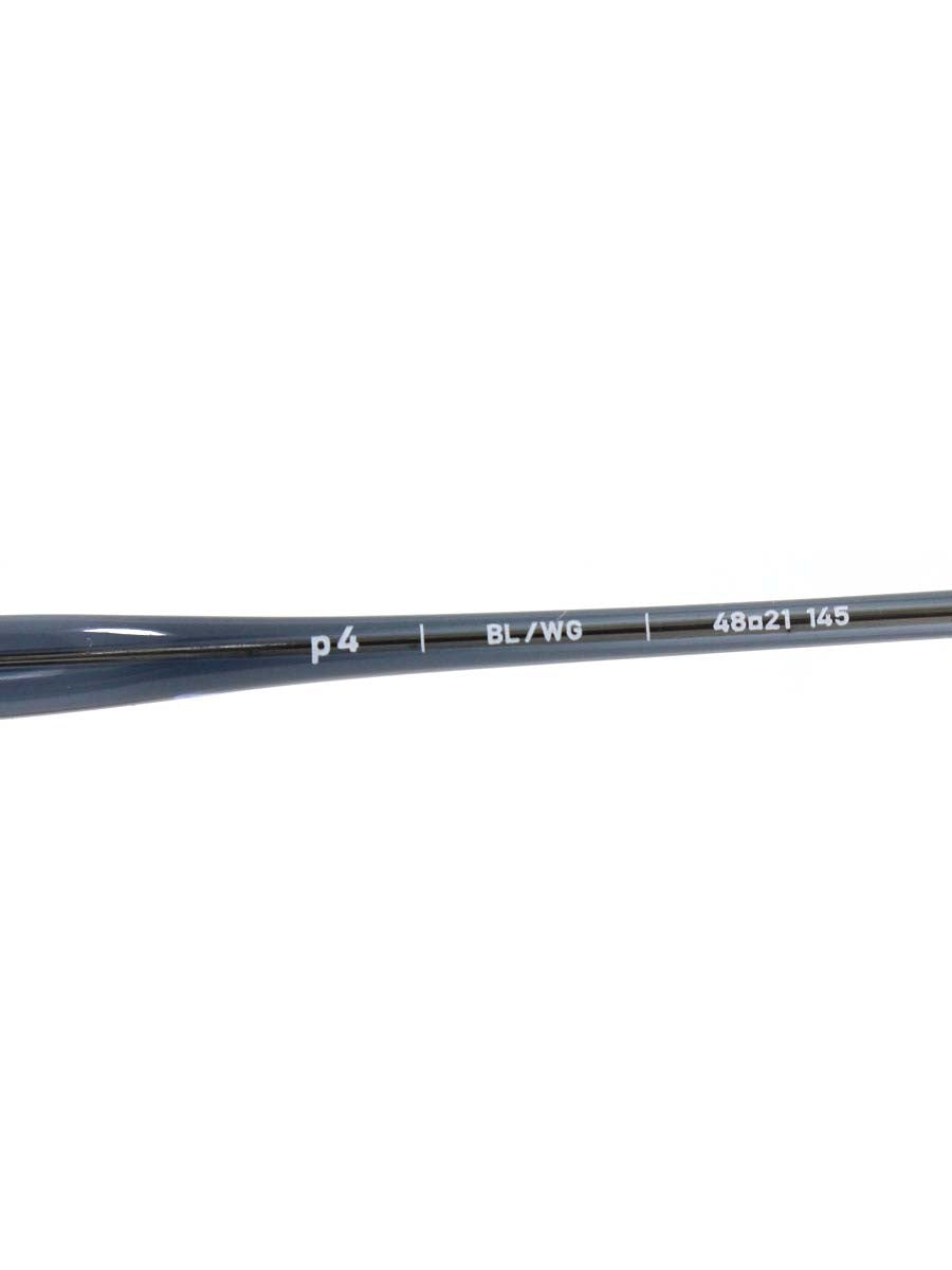 イーファイブアイヴァン P4 メガネ ブルー/ホワイトゴールド コンビフレーム フルリム ボストン IT2BKRGPOG8Y