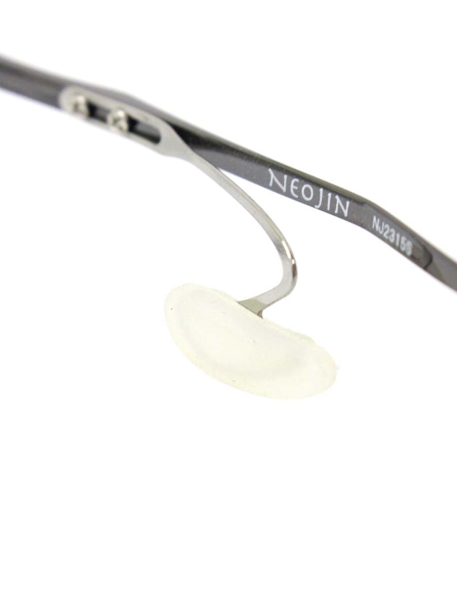 ネオジン ノーズパッドレス NJ2315S メガネ メタルブラック/ブラック メタルフレーム フルリム スクエア ITQN8FH3L7AK