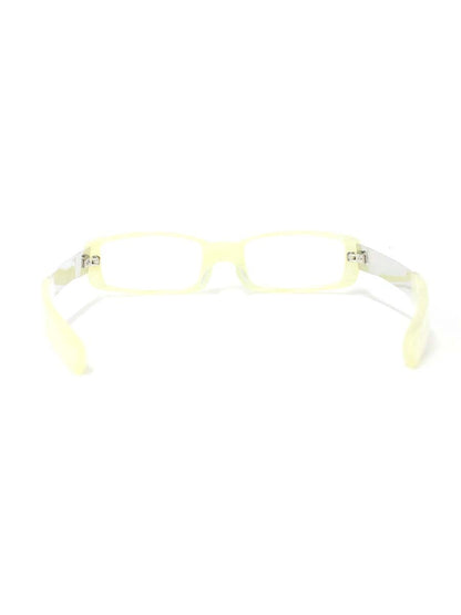 ソリッドブルー S-49 メガネ ホワイト/シルバー コンビフレーム フルリム スクエア ITEIEJFVV3LC