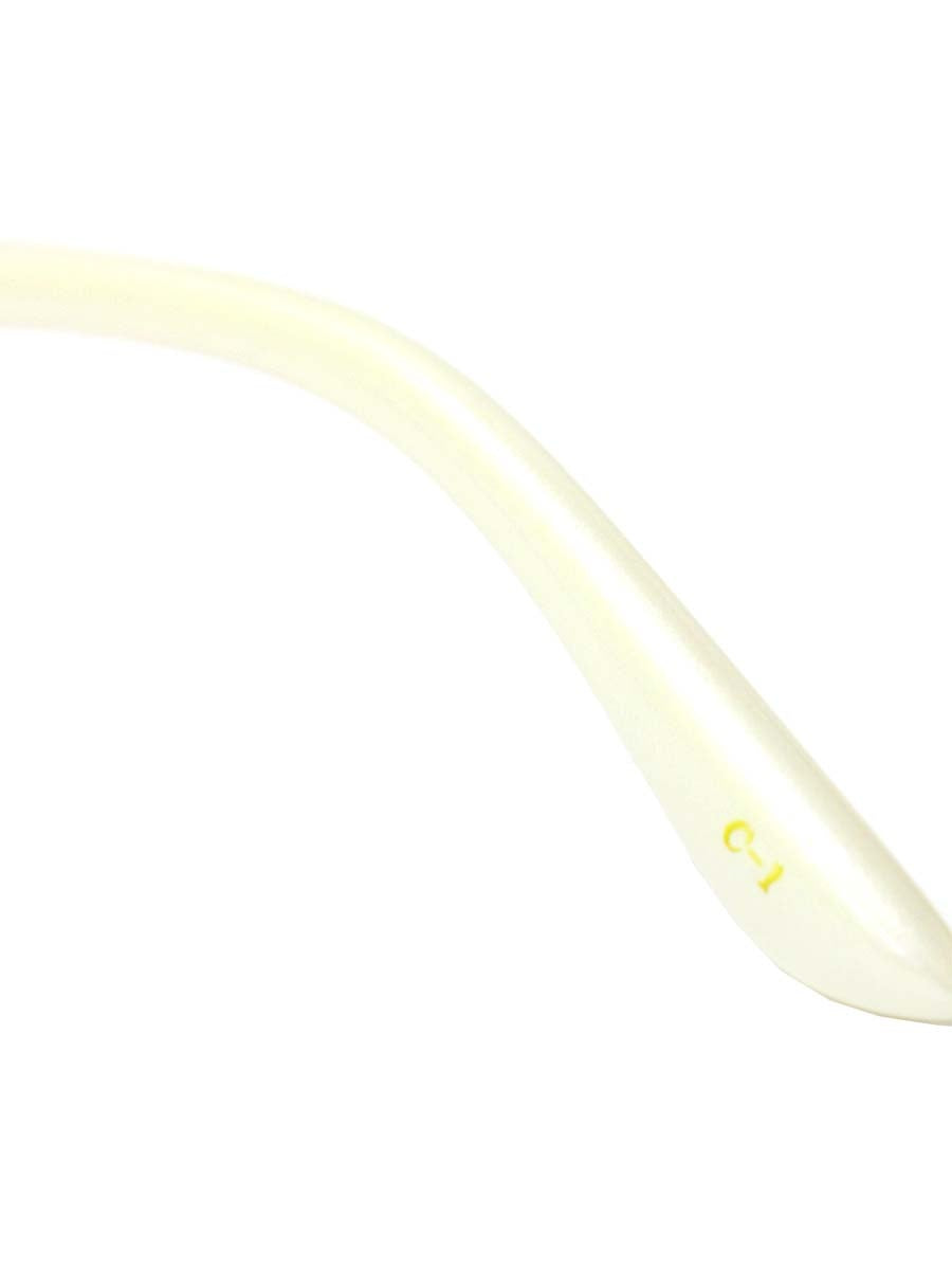 中村勘三郎 KN-2612 メガネ ゴールド/ホワイトパール 手作り チタニウム コンビフレーム ハーフリム スクエア IT4N7TCJTG7C