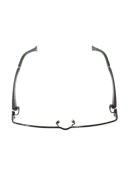 中村勘三郎 KN-2550 メガネ ブラウン/ブラック/グリーン コンビフレーム ハーフリム スクエア 七宝モダンカラー IT4HO25MUAJ0