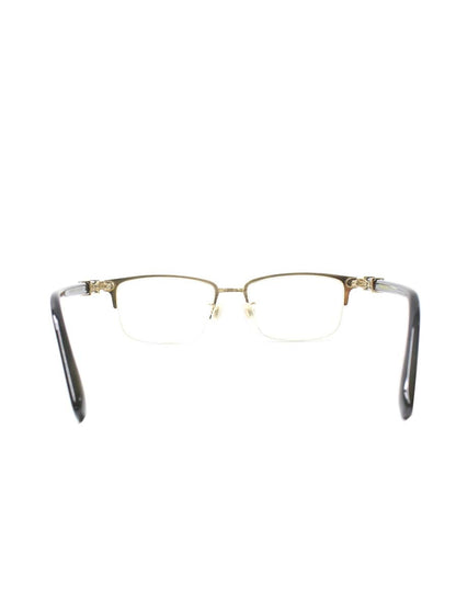 中村勘三郎 KN-2536 メガネ ゴールド/ブラック 手作り チタニウムフレーム フルリム ウェリントン IT6FO1CMRSFU