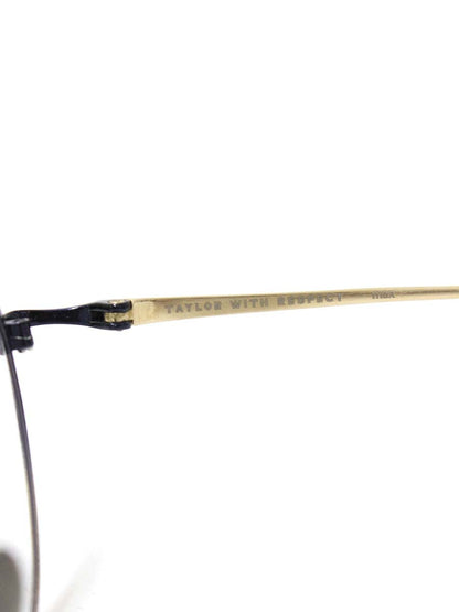 テイラーウィズリスペクト bagua メガネ ネイビー/ゴールド バグア チタニウムフレーム フルリム ボストン ITTKOYQSASOA