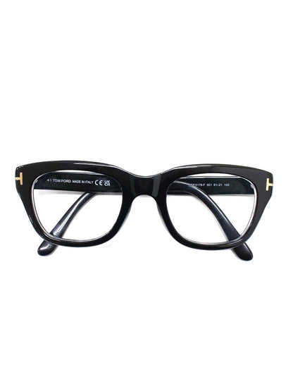 トムフォード Asian Fitting TF5178-F メガネ ブラック/ゴールド セルフレーム フルリム ウェリントン ITXWJ72T446H