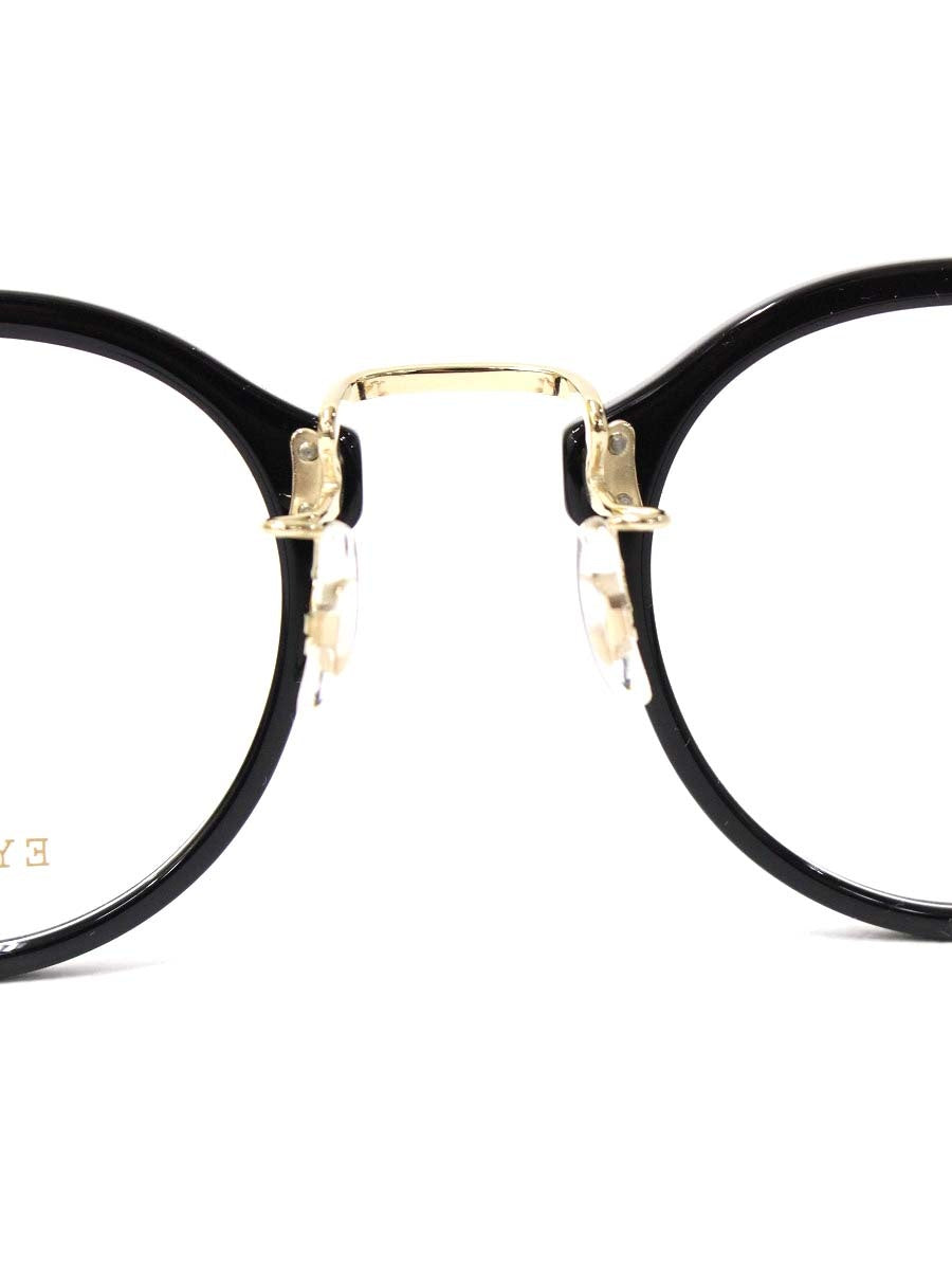 アイヴァン E-0505 メガネ ブラック/ゴールド コンビフレーム フルリム ボストン ITUQRGTLJBE8
