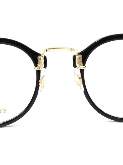 アイヴァン E-0505 メガネ ブラック/ゴールド コンビフレーム フルリム ボストン ITUQRGTLJBE8
