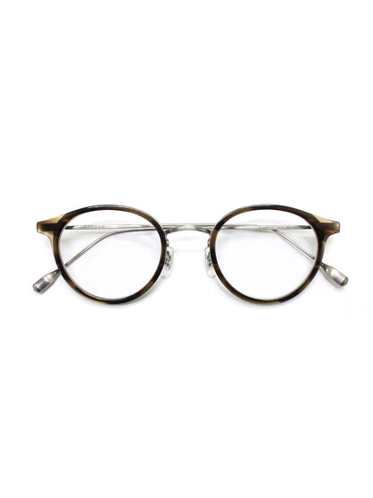 アイヴァン GRAFF メガネ オリーブバンブー/シルバー コンビフレーム ウェリントン OLB ITA94KZ6X8R4