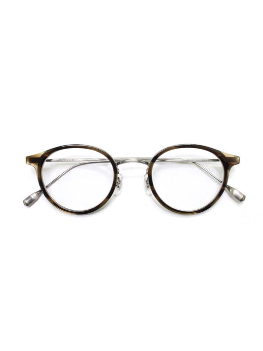 アイヴァン GRAFF メガネ オリーブバンブー/シルバー コンビフレーム ウェリントン OLB ITA94KZ6X8R4
