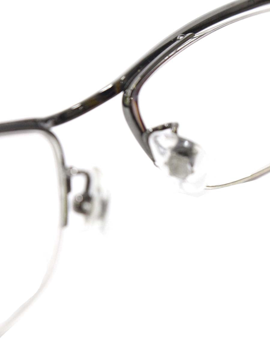 フォーナインズ S-801T メガネ ガンメタル/ブラック メタルフレーム ハーフリム スクエア ITW7G1K447BF
