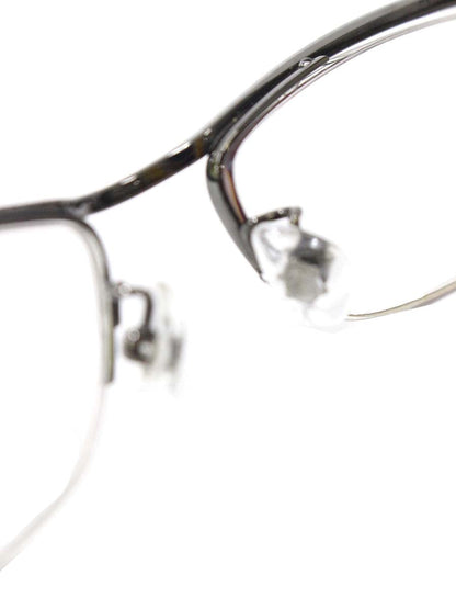 フォーナインズ S-801T メガネ ガンメタル/ブラック メタルフレーム ハーフリム スクエア ITW7G1K447BF