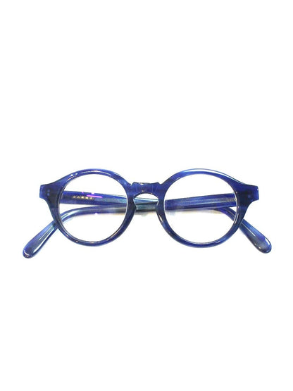 白山眼鏡店 メガネ ブルー セルフレーム フルリム ラウンド ITXZ3MCIAQ88