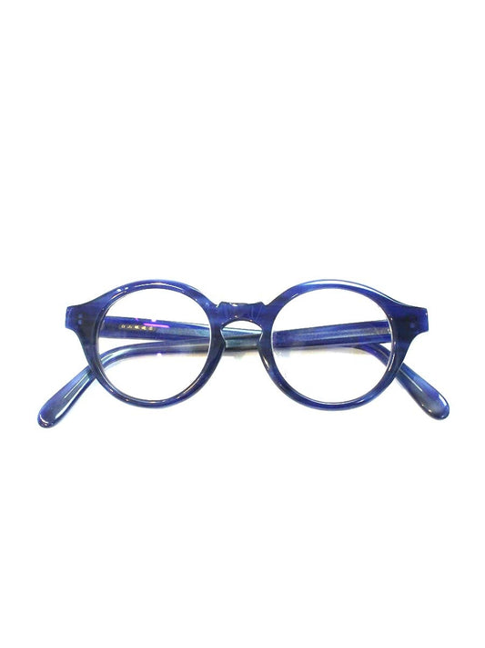 白山眼鏡店 メガネ ブルー セルフレーム フルリム ラウンド ITXZ3MCIAQ88