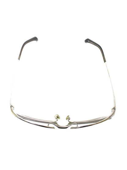 マサキマツシマ MF-1159 メガネ シルバー メタルフレーム ハーフリム スクエア IT7AF57ECHIQ